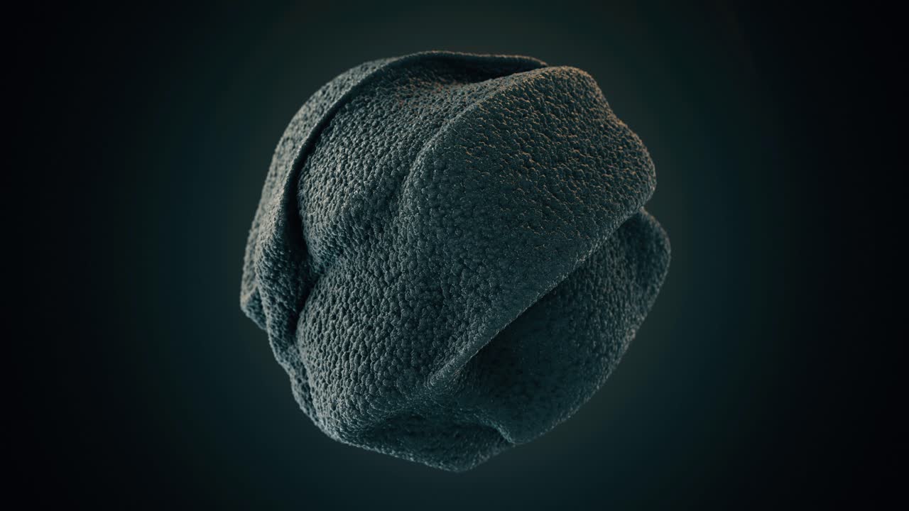 Abstract Dark Blue 3D Form