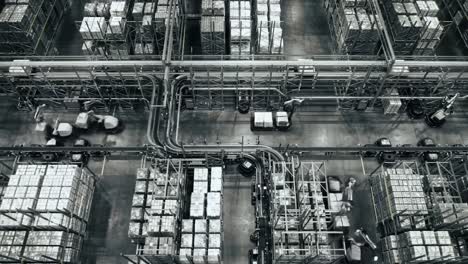 automated warehouse operations: streamlined inventory management and efficient logistics in a high-tech distribution center