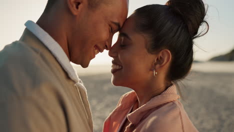 couple in love on the beach