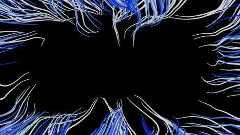 abstract blue lines on a black background