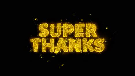 super thanks sparkling text effect