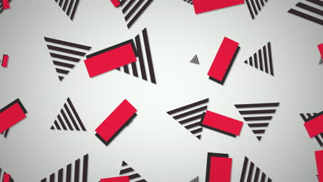 movimiento retro forma geométrica sobre fondo abstracto