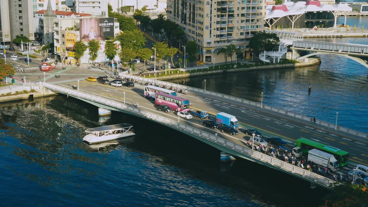 The skyline in Kaohsiung, Taiwan
