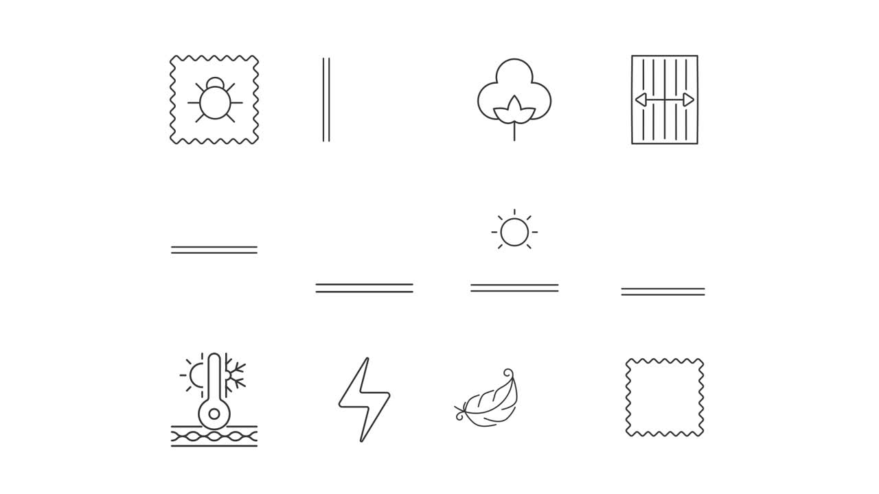 Fabric Properties and Features Icons
