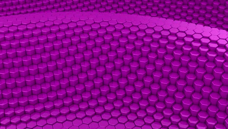los hexágonos formaron una onda