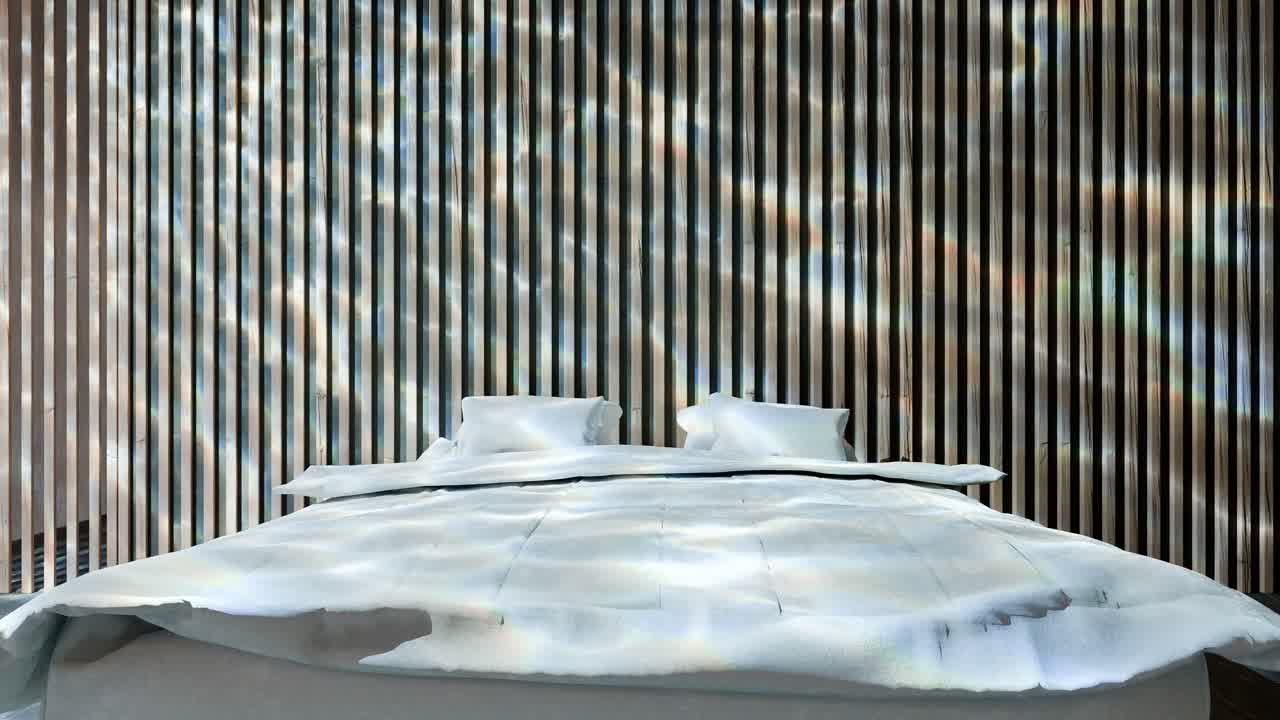 현대적인 평온함: 자연빛으로 여 있는 미니멀리즘적인 침실