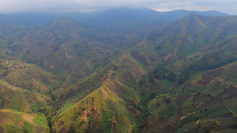 every hectare of arable land is used in misty africa rift valley hills