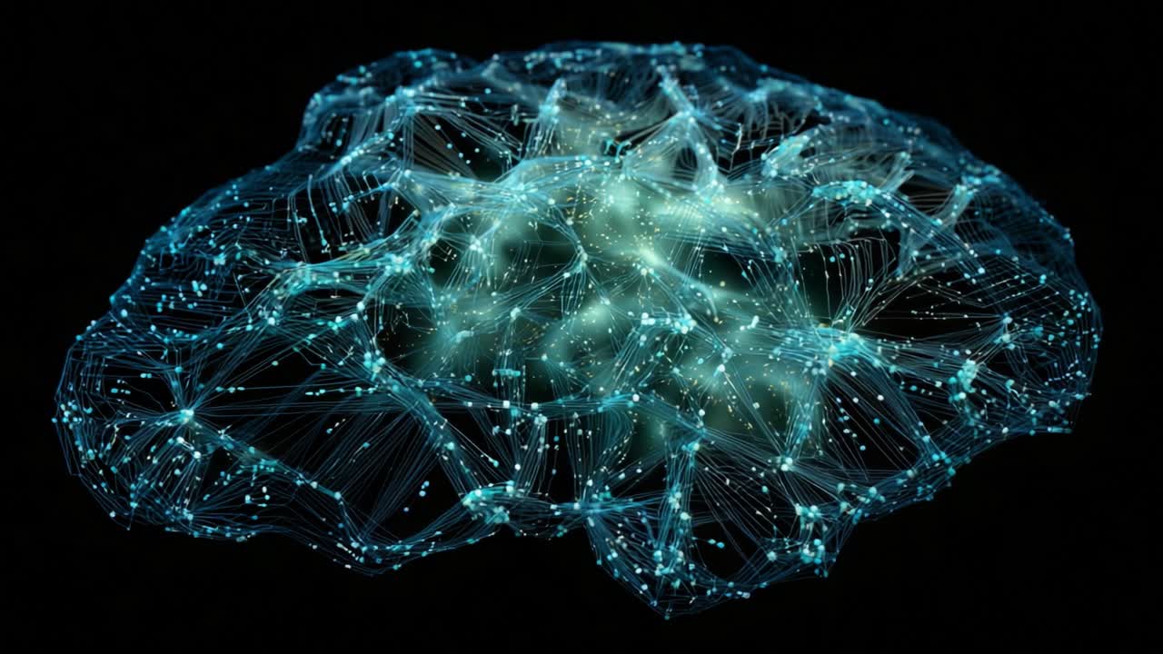 A Deep Dive into Neural Networks: Visual Representation of Brain Activity and Connectivity, Highlighting the Complex Interconnections and Dynamics of Neurotransmission in a Digital Format