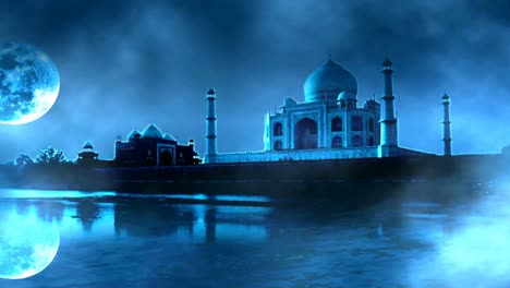 3d virtual studio taj mahal night set