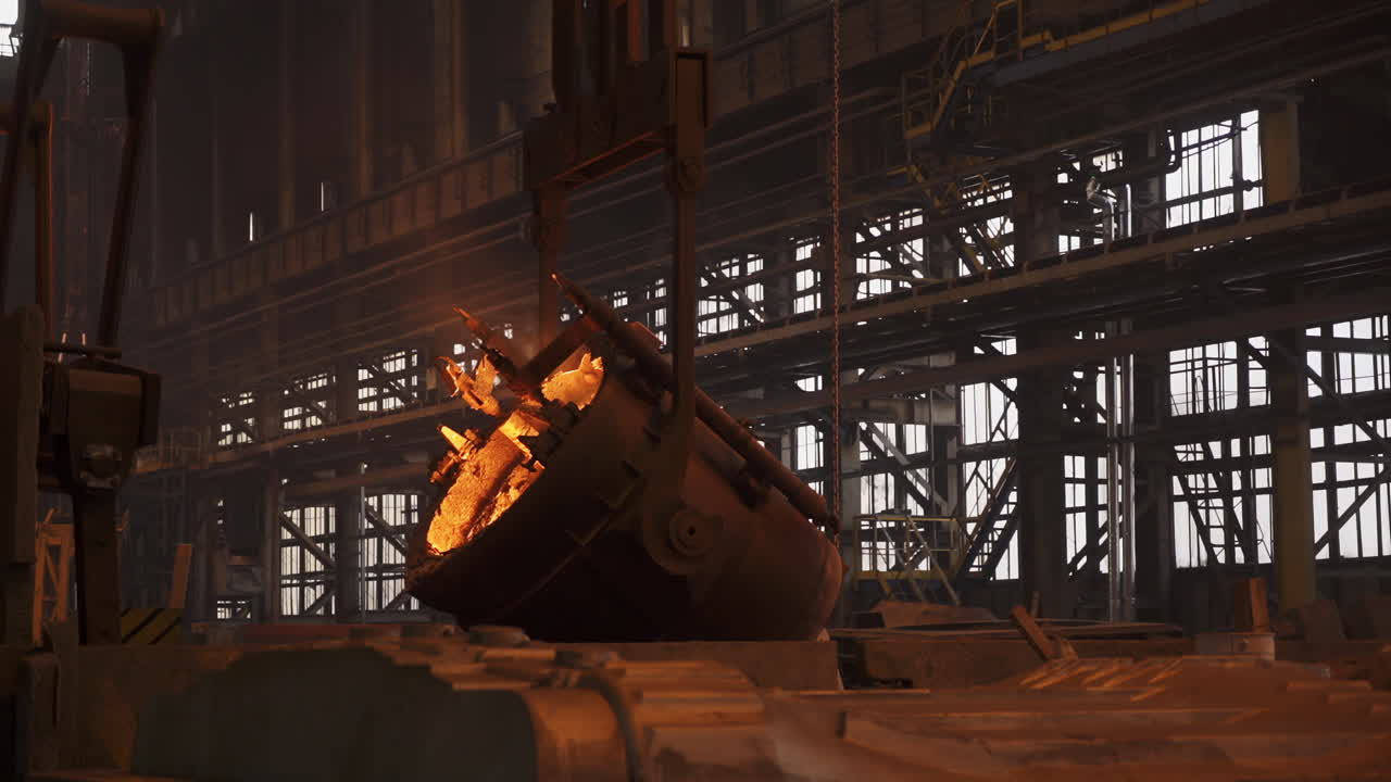 Molten Metal Pouring in a Foundry