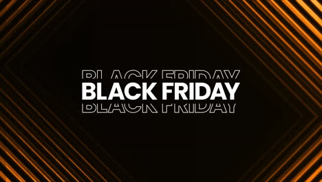 Black-Friday-Grafikelement-Mit-Eleganten-Orangefarbenen-Neonlinien