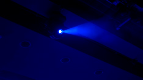 blue lighting stage device