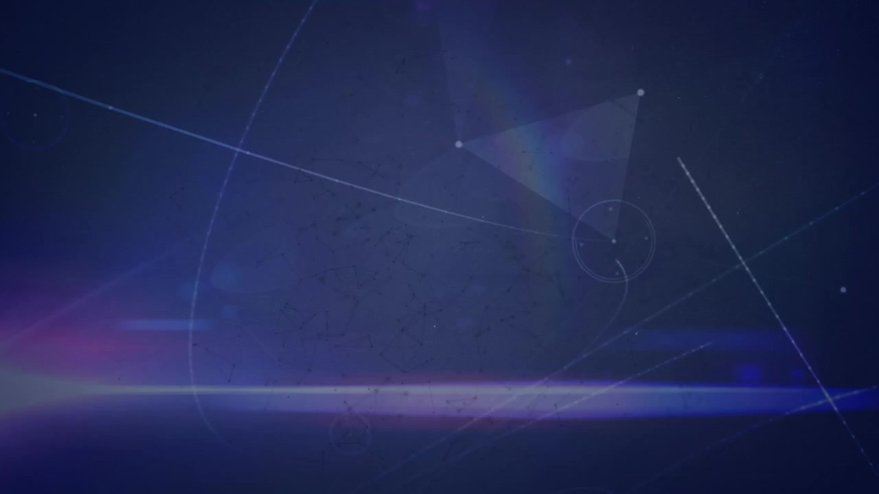 Animation of networks of connections on blue background