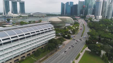 paisaje urbano de singapur vista aérea