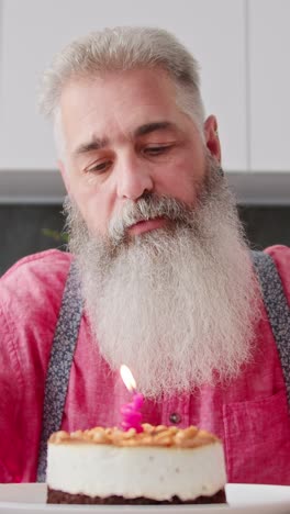 man celebrating birthday