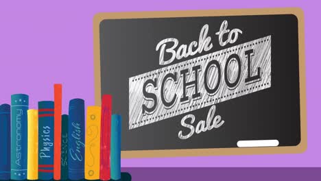 Animation-of-back-to-school-text-on-purple-background