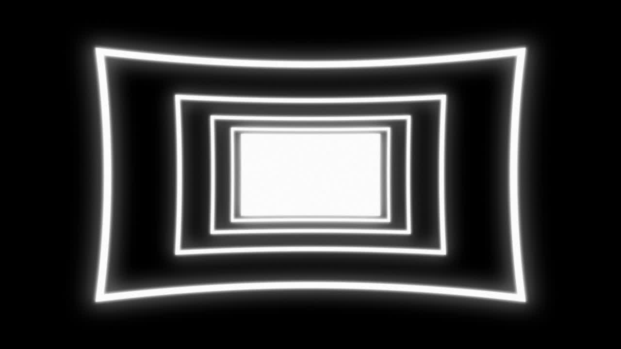 루프 회전 라인 모션 그래픽 블랙 & 화이트 비디오