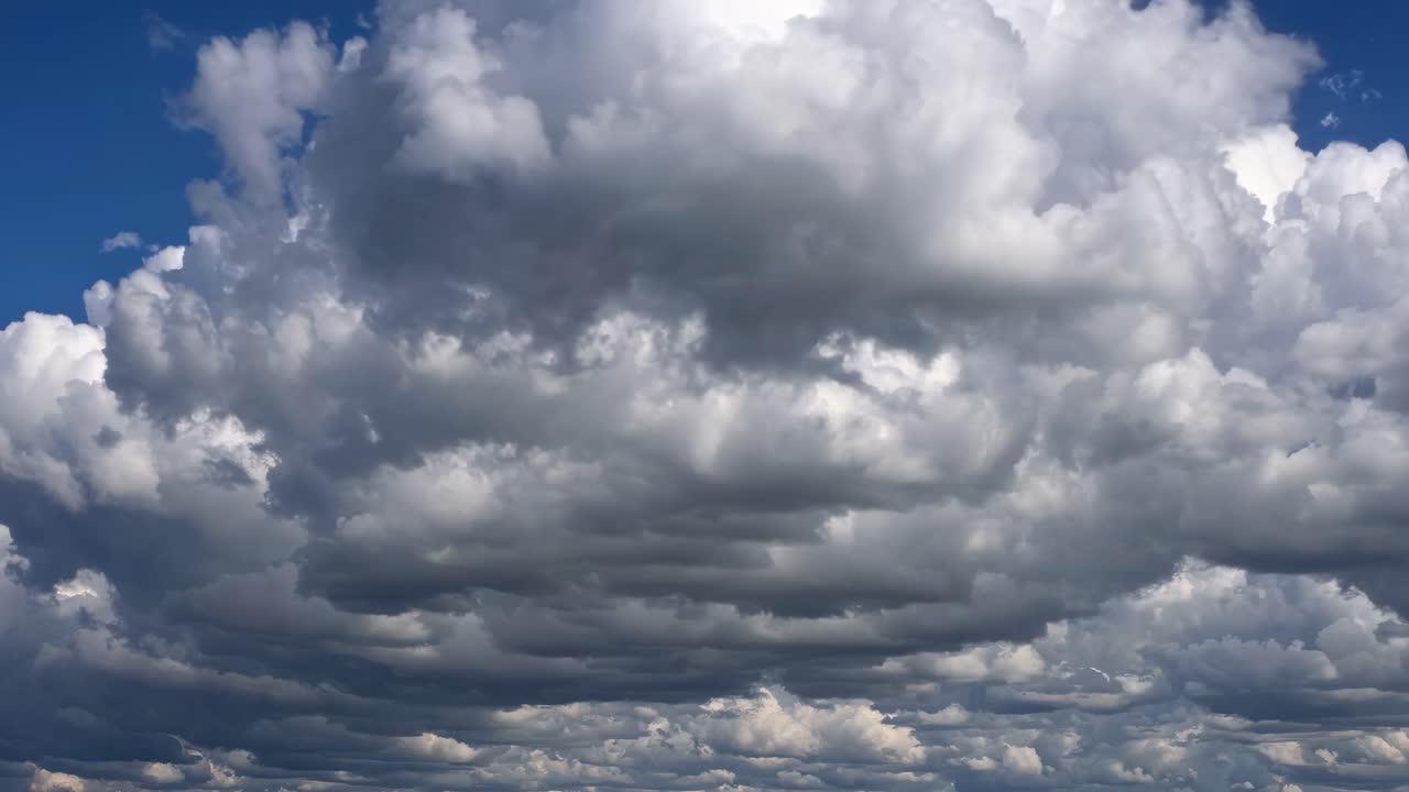 Dramatic video of storm clouds filling the sky, captured from a low-angle perspective