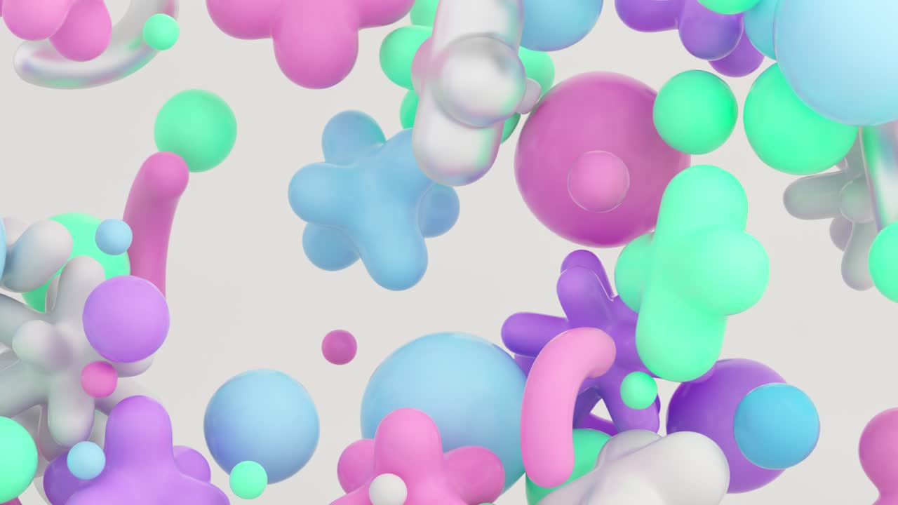 Abstract Colorful 3D Shapes