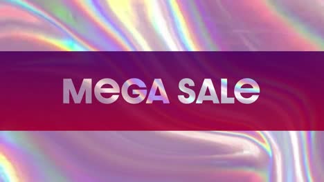 Animation-Von-Mega-Sale-Text-Auf-Rosa-Leuchtendem,-Flüssigem-Hintergrund