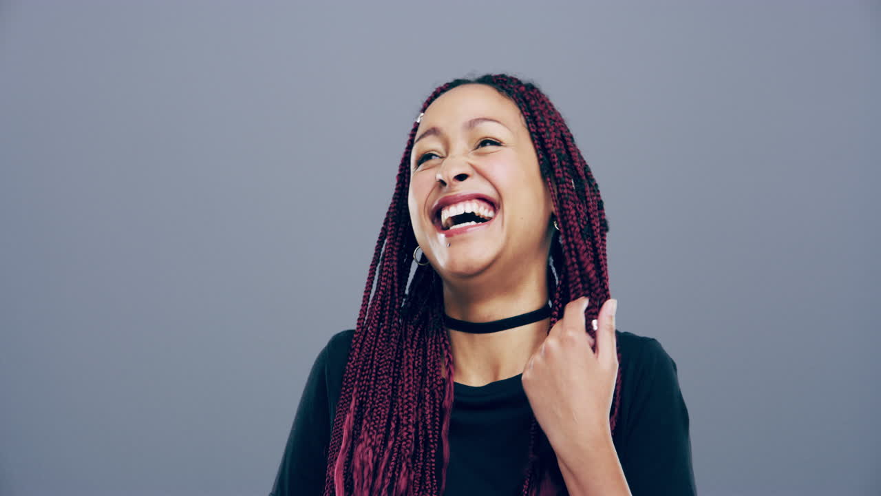 Happy Woman with Red Braids