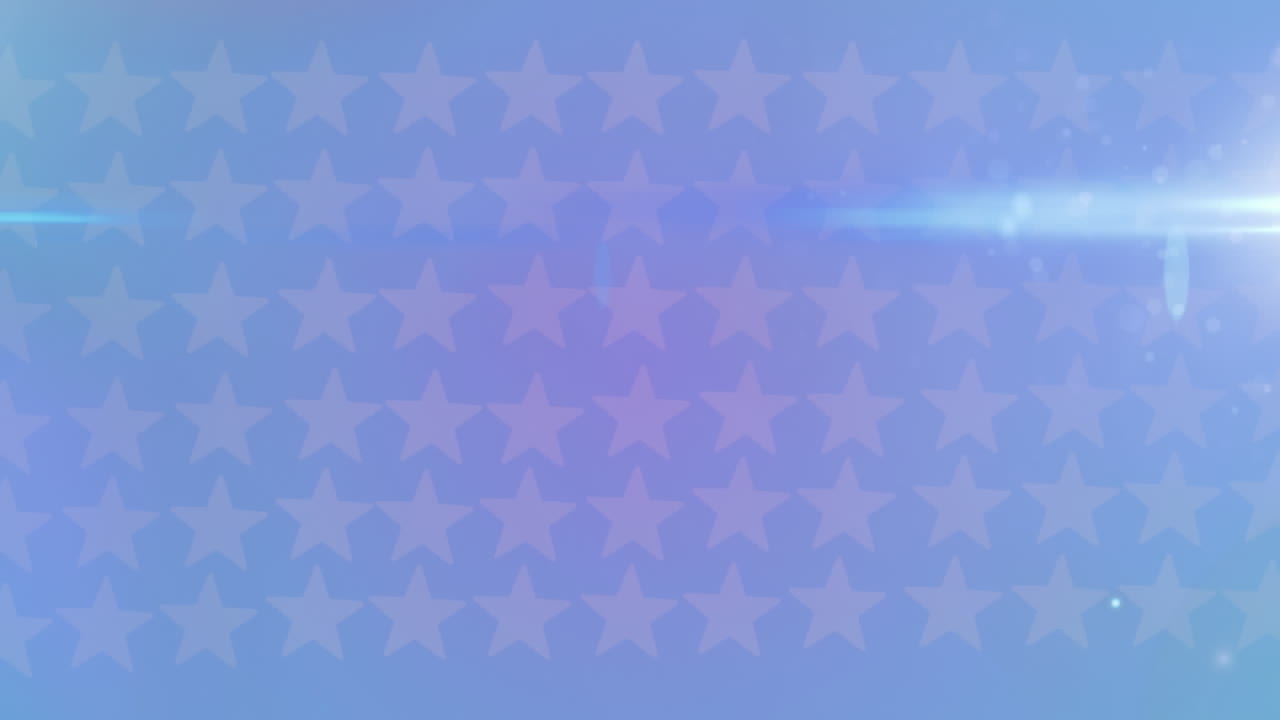 미국 발 위에 반이는 불빛의 애니메이션