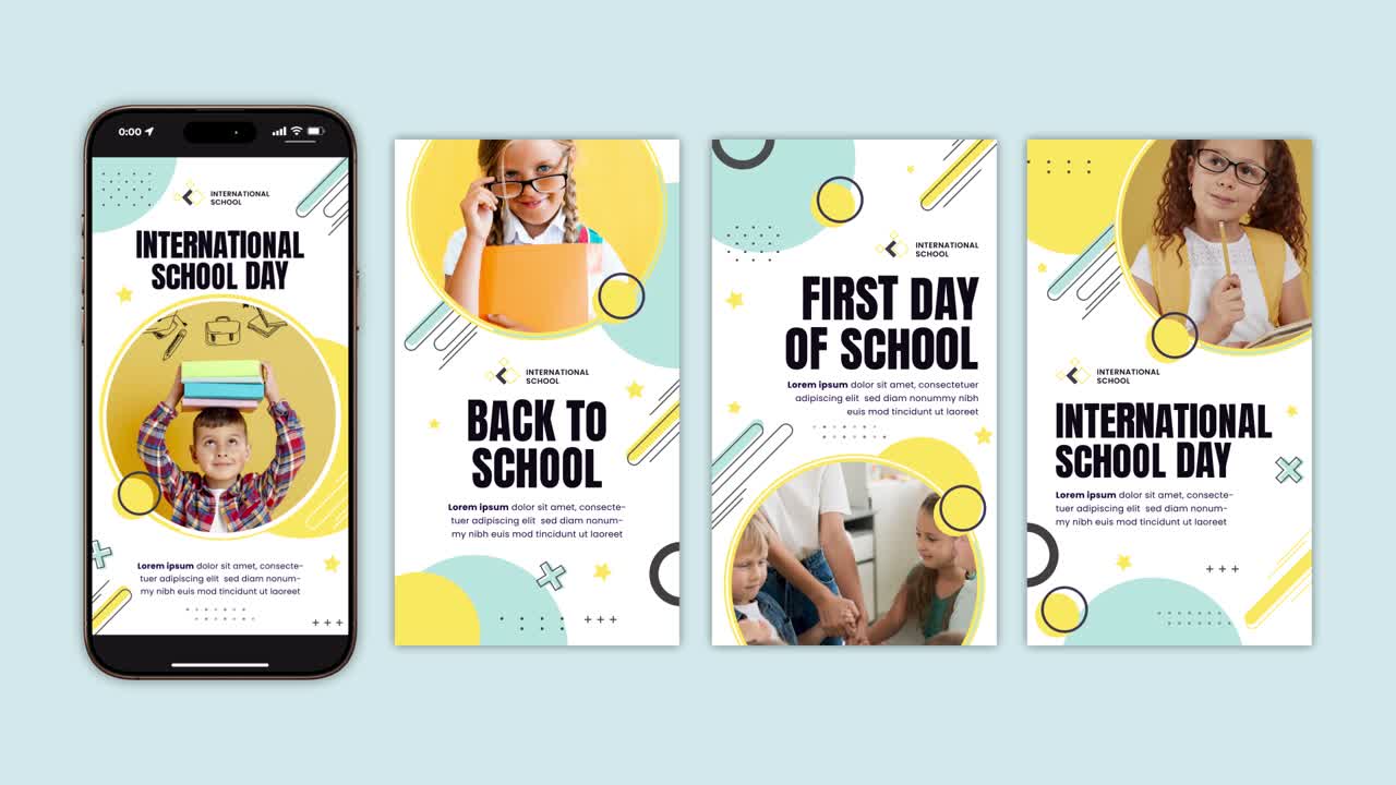 Design per la Giornata Internazionale della Scuola e per il Rientro a Scuola