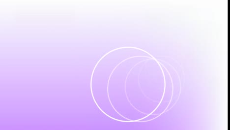 animation of abstract circular shape spinning against copy space on gradient purple background