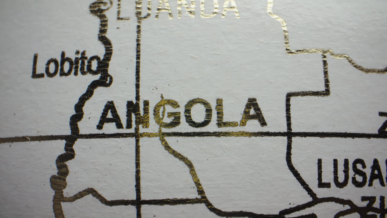 Map of Angola and Surrounding Areas