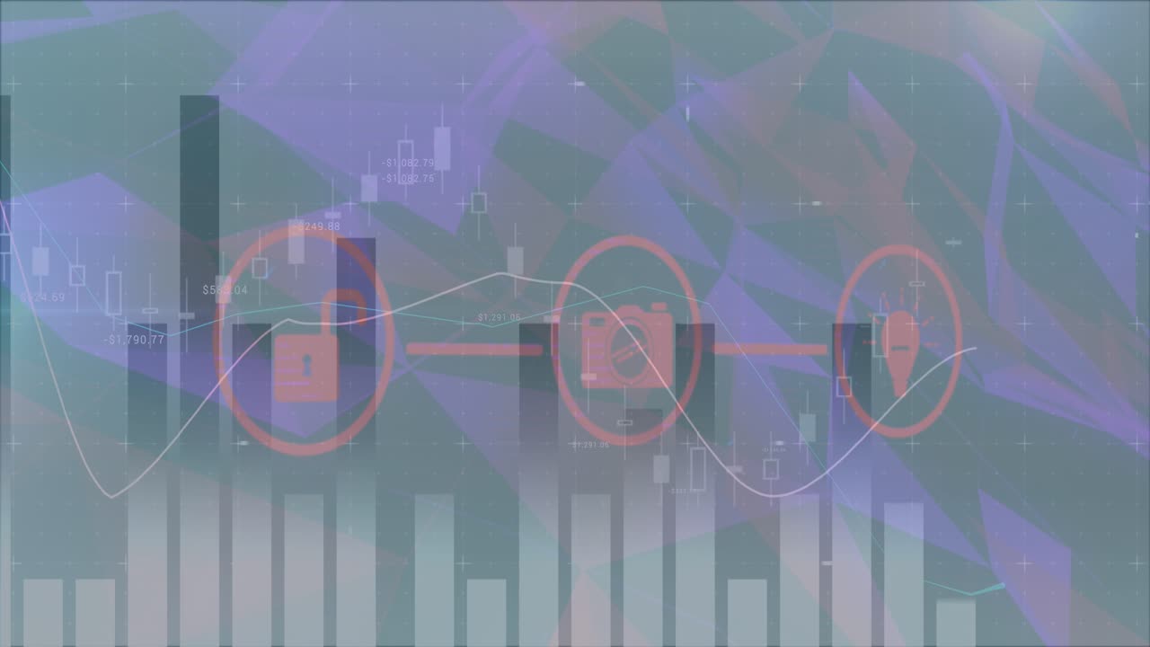 Animation of text with globe and network of connections