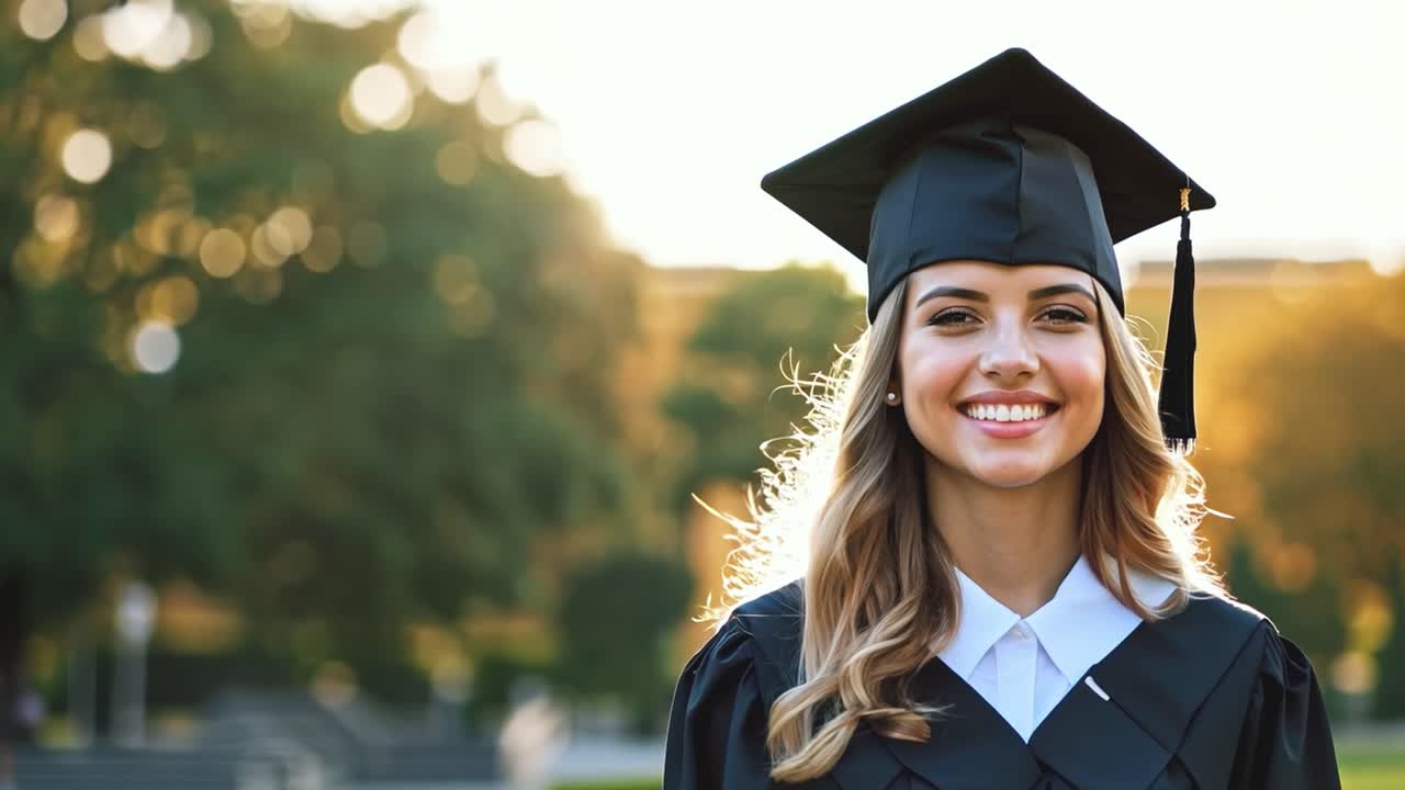 Young Woman Celebrating Graduation