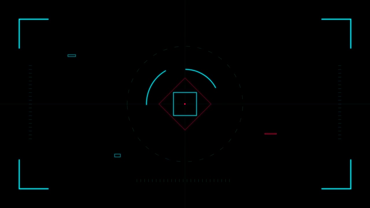 Futuristic Digital Heads-Up Display Targeting Interface