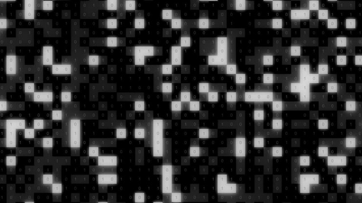 Griglia binaria digitale astratta