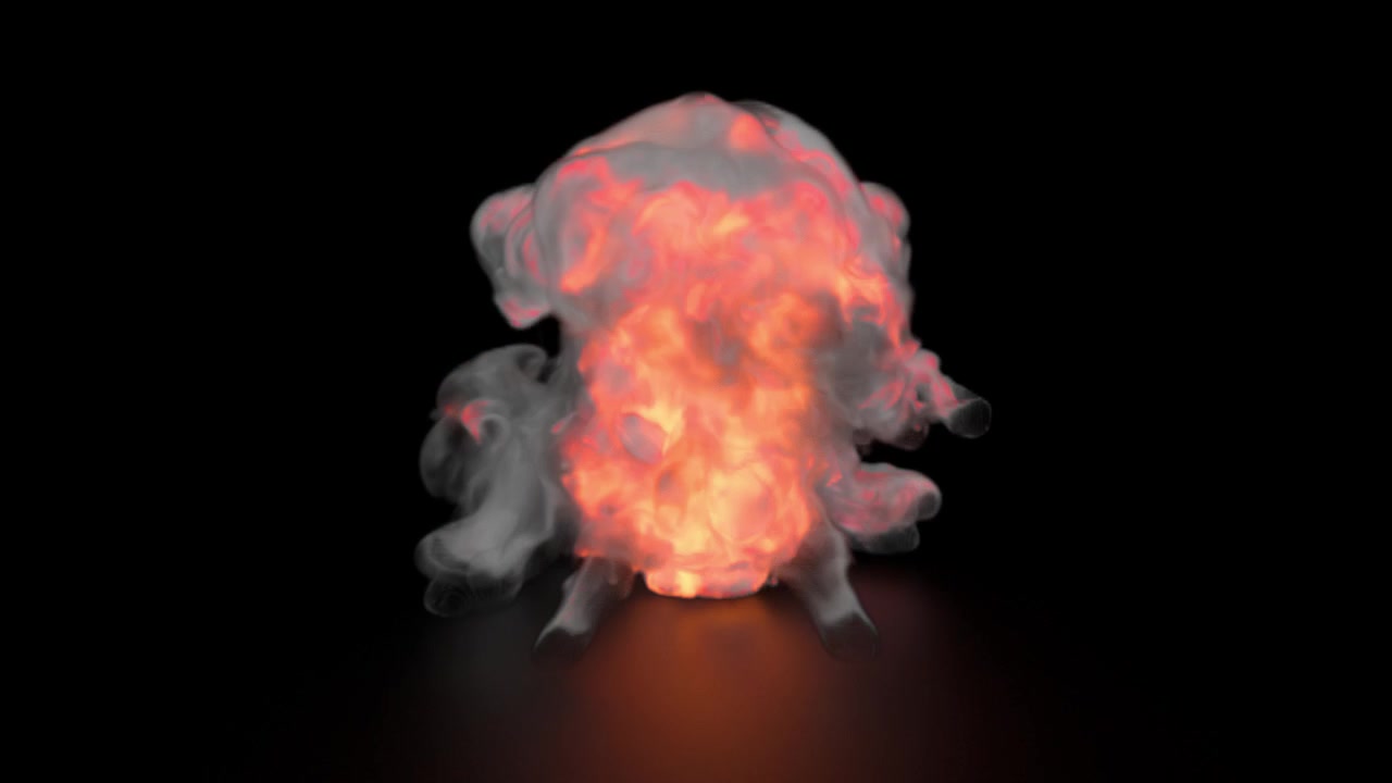 The explosion smoke, mushroom smoke, 3d rendering.