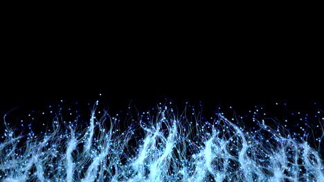 glowing particles with trails climb the screen and fill the frame.