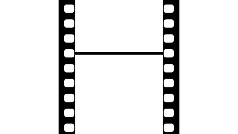 una tira de película de 35 mm que se mueve sobre un fondo blanco. imágenes de video en bucle sin problemas en pantalla blanca. plantilla de diseño de tira de película abstracta.