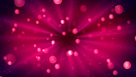 fondo abstracto mágico con partículas brillantes y haces de luz provienen del centro. bucle sin costuras.