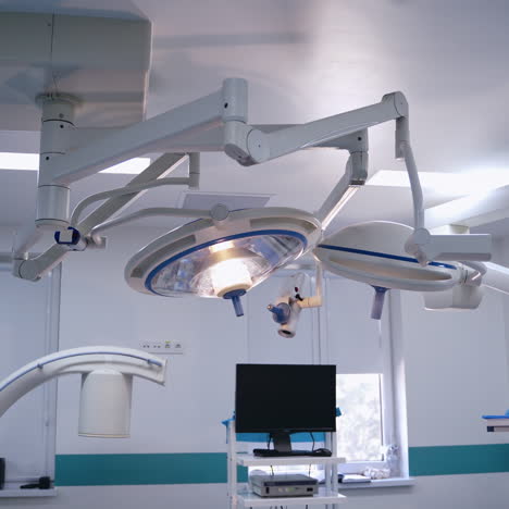 modern medical equipment in clinic. innovative equipment inside the surgery room in the advanced hospital. medical care.