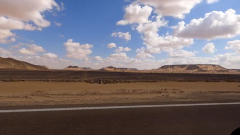 highway in the middle of the desert in egypt