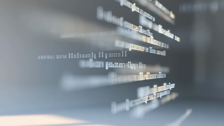 Abstract Digital Data Code Programming Background