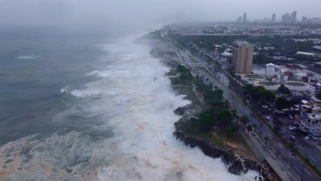 destructive hurricane beryl passing through the caribbean sea in the dominican republic