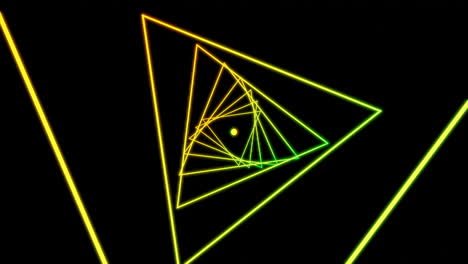 abstract neon triangles