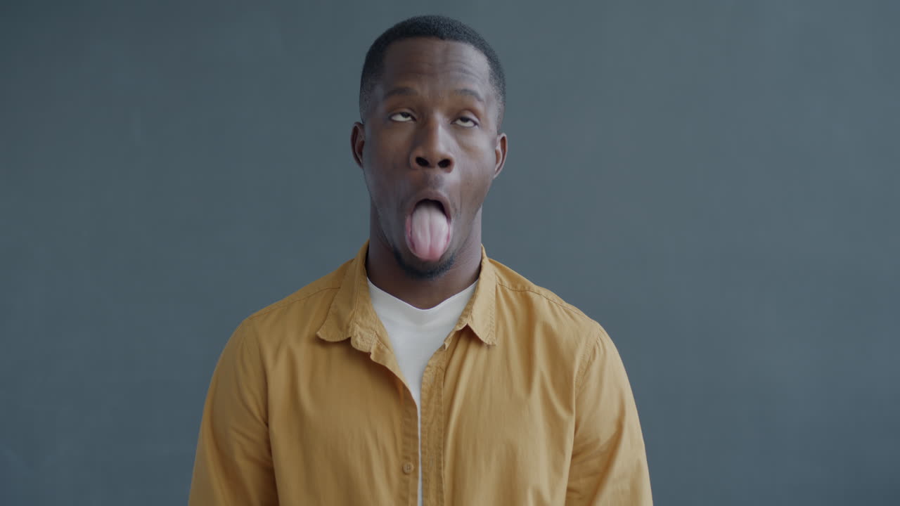 Man with a surprised expression