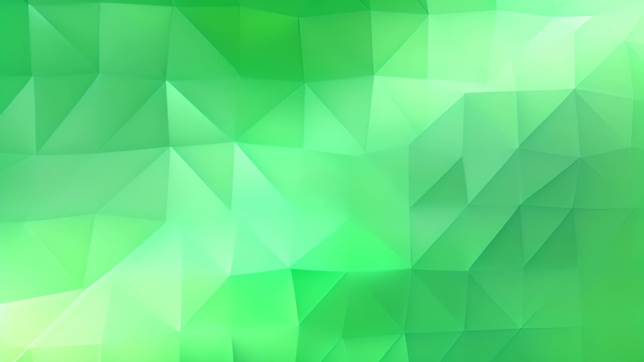 Forming abstract pattern, green geometric shapes creating animation, copy space, looping , seamless