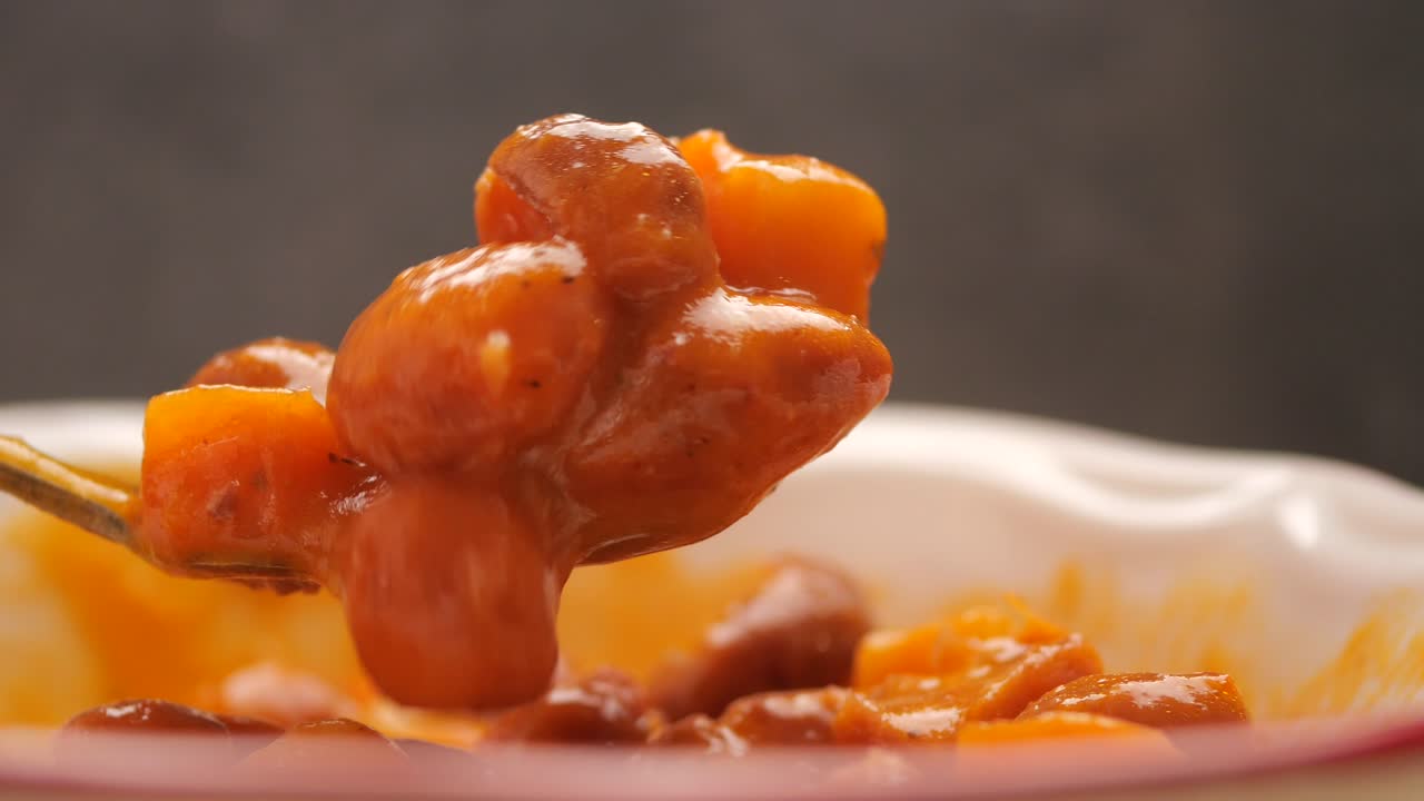 Beans and sweet potatoes