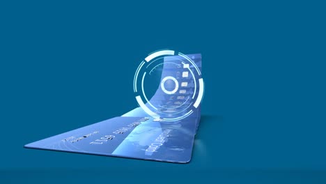 Animation-of-loading-circle-over-bank-card