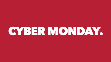 texto de lunes cibernético en gradiente moderno rojo
