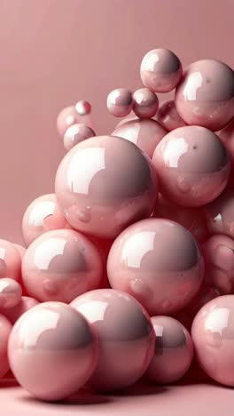 light pink spheres with different sizes on isolated background. modern abstract background design