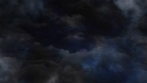 into the thunderstorm that was taking place in the dark cumulonimbus clouds