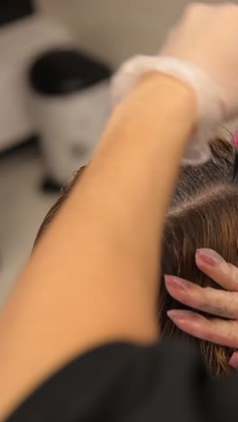 a hair styling session showing the different techniques and tools used by hairdressers